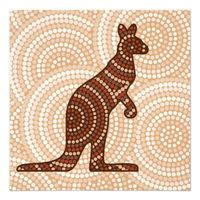 Aboriginal kangaroo dot painting card