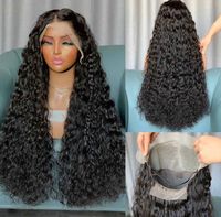 Pre-plucked Water Wave Transparent Lace 13X4 Full Frontal Wig 200%