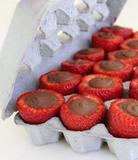 Inside out Chocolate filled strawberries!