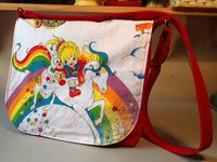 Rainbow Brite messenger  Button Pocket bags    www.buttonpocket.co.uk