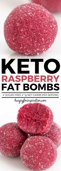 Healthy Raspberry Keto Fat Bombs (Easy Keto Snacks Or Keto Dessert)