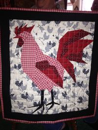 Paper Pieced Rooster Mini Quilt