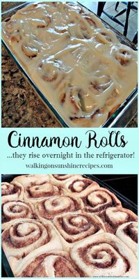 Homemade Overnight Cinnamon Rolls | Walking on Sunshine Recipes