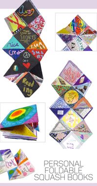 All About Me Foldable Squash Books | Art is Basic | An Elementary Art Blog