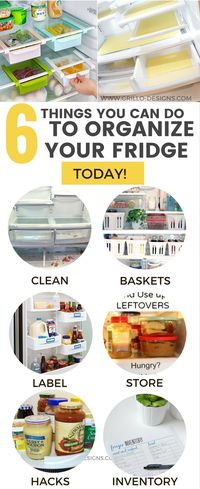 Fridge organization is so important if you want to save money and food. Here are 6 things you can start doing today to organize your fridge!