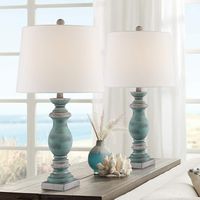 Patsy Blue-Gray Washed Table Lamps Set of 2 - #67V35 | Lamps Plus