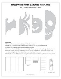 halloween paper garland template