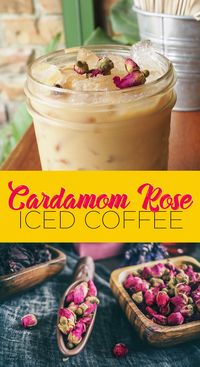 Here's something to placate you while you're waiting for spring flowers to bloom. Check out this recipe for cardamom rose iced coffee for a refreshing floral kick!