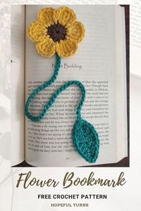 Learn how to crochet a simple and easy flower bookmark. Its a quick and easy pattern and great last minute crochet gifts for book lovers and also teachers. All you need is some scrap yarns to make this bookmark. You can make it as a Crochet Sunflower Bookmark or as a Crochet Daisy Bookmark just by switching up the colors.