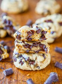 Softbatch Cream Cheese Chocolate Chip Cookies - Move over butter, cream cheese makes these cookies thick and super soft!