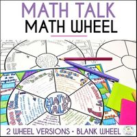 You can use this colorful Math Talk Doodle Wheel to introduce different math conversation starters.Students can keep in their notebooks as a reference for the year.The Math Talk Wheel sections include:1) I agree because2) I disagree because3) I solved by4) To solve, I need to know...5) Answer is correct because6) I chose this strategy becauseFeatures of this easy-to-use resource:Notes sections (notes are just suggestions, and you can alter them or use other examples that fit better your instruct