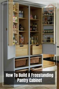 Freestanding Pantry Cabinet: Maximize your kitchen storage with a custom freestanding pantry cabinet. Follow our easy tutorial and get organized today!