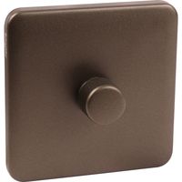 Schneider Electric Lisse Mocha Bronze Screwless Dimmer 1 Gang 2 Way 400W | Toolstation