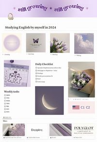 A colorful and easy-to-use Notion template for language learners, with features such as flashcards, vocabulary lists, and a progress. #Purple_Notion_Cover #Notion_Cover_Purple #Notion_Cover_Hd_1080p #Notion_Language_Learning