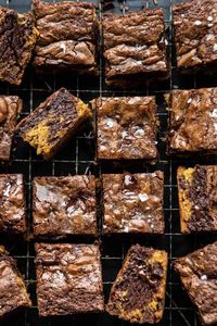 Salted Cookie Crinkle Top Brownies | halfbakedharvest.com