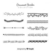 Ornament divider collection Free Vector