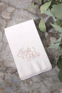 Formal Names Napkin | Diamond Cocktail Napkin | For Your Party | Bridal Shower | Fall Wedding | Wedding | Guest Hand Towel