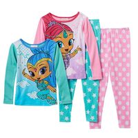 Toddler Girl Shimmer & Shine 4-pc. Pajama Set, Size: 4T, Turquoise/Blue (Turq/Aqua)