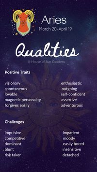 Aries Qualities #aries #ariesfacts #zodiac #astrology