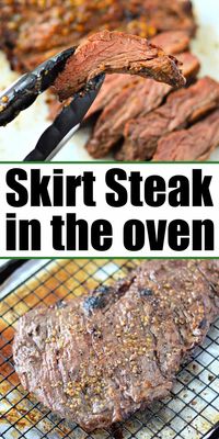 How do I cook skirt steak in oven with marinade perfectly is answered. Baked outside skirt steak sliced thin for a protein packed dinner.