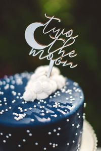 Marshmallow + moon cake topper from a "Two the Moon" 2nd Birthday Party on Kara's Party Ideas | KarasPartyIdeas.com (25)