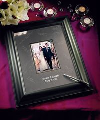 Personalized Black Framed Inscribable Signature Keepsake Mat Kit. I love this signature frame I'm getting the large one to display on my wall.