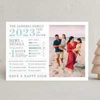 Say happy new year in style with the Family Year in Review New Year's card! FREE envelopes, recipient address printing, and unlimited rounds of edits are included.