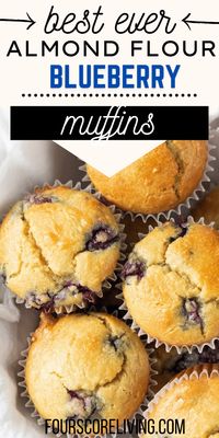 Almond Flour Blueberry Muffins