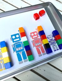 Robot Measurement Math Tray - No Time For Flash Cards