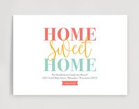 Home Sweet Home Moving Announcement, New Home, New Address Announcement, We've Moved Card, Printable Template by Bliss Paper Boutique $6.50