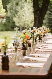 Micro wedding reception at River Bend in Lyons, Colorado. Farm-to-table elopement dinner.