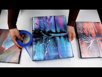 #57 Finish Acrylic Pour with no brush marks | Quick and simple - YouTube