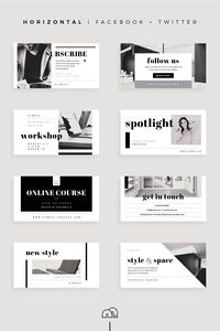 A professional presentation is only a few clicks away with the ‘Kimber’ social media pack. Available in three popular formats (square, horizontal & vertical) for the major social networks. These designs are built with modern, fashionable industries in mind, but can be fully customised to suit any brand.