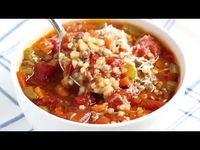 My family DEVOURED this delicious bowl of soup made with ground beef, tomatoes, and tiny pasta. Kid-friendly, freezer-friendly!