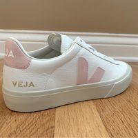 Check out this listing I just found on Poshmark: NWT Veja Campo Sneaker in white + pink leather. #shopmycloset #poshmark #shopping #style #pinitforlater #Veja #Shoes