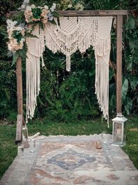 Bohemian Macrame Wedding Backdrop Ceremony Backdrop Wedding | Etsy