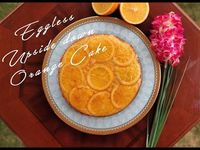 (186) Eggless Upside Down Orange Cake - YouTube