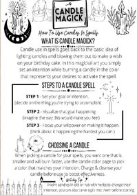 Basic Witchcraft Printable Guide Beginners, Basics Of Magick Set 3, Grimoire Sheets, Digital Book Of Shadows Pages, Altars,Candle Magick