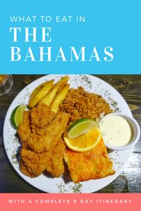 Enjoy the Bahamas local cuisine with wonderfully flavorful dishes including fish fry, conch salad, conch fritters, guava duff, tuna and grits, and sky juice! All found in this best of 9 days in the Bahamas itinerary!