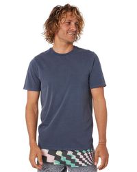 Volcom Wash Solid Mens Ss Tee - Navy | SurfStitch