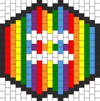 Equal Rights Rainbow Mask bead pattern