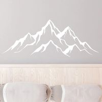 Mountain Peaks Wall Mural For Living Room Removable Waterproof Self Ad – NordicWallArt.com