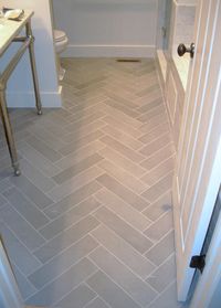 Herringbone marble flooring