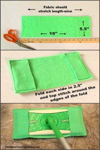 Make your own reusable swiffer cover with this easy sew method using fleece fabric. A great homemade solution!