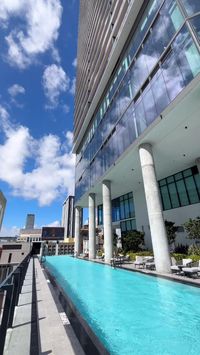 Refreshing pool beckons you to immerse yourself and bask in the soothing embrace of the water. 🏊‍♂️💙 #TheElserHotel #Miami #PoolsideParadise"