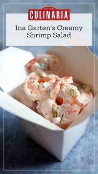 This easy shrimp salad with dill is creamy, cold, and simply the best we've tried. It's perfect for showers, picnics, and light lunches. Give Ina Garten's shrimp salad recipe a try. You won't be disappointed.