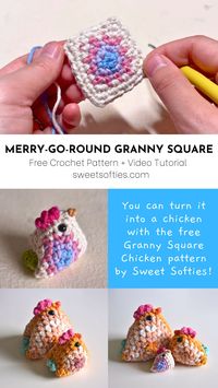 Merry-Go-Round Granny Square · Free Crochet Pattern - Sweet Softies