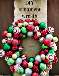 DIY Ornament Wreath - Your Modern Family ad #AtHomeforChristmas #AtHomeFinds