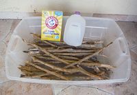 Make your own Driftwood... from wood, bleach, water and washing soda. :) It takes a week.