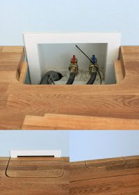 This is a good idea for hiding "stuff". I don't need the water shut off hidden, but just saving this for a maybe later idea for something else.